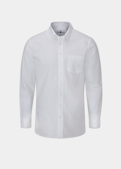 Men's Cotton Button Down Shirt In White