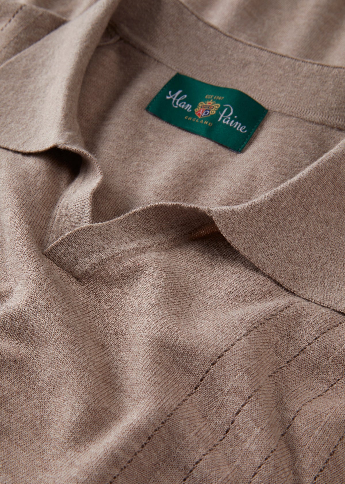Men's Cotton Short Sleeve Jumper in Brown
