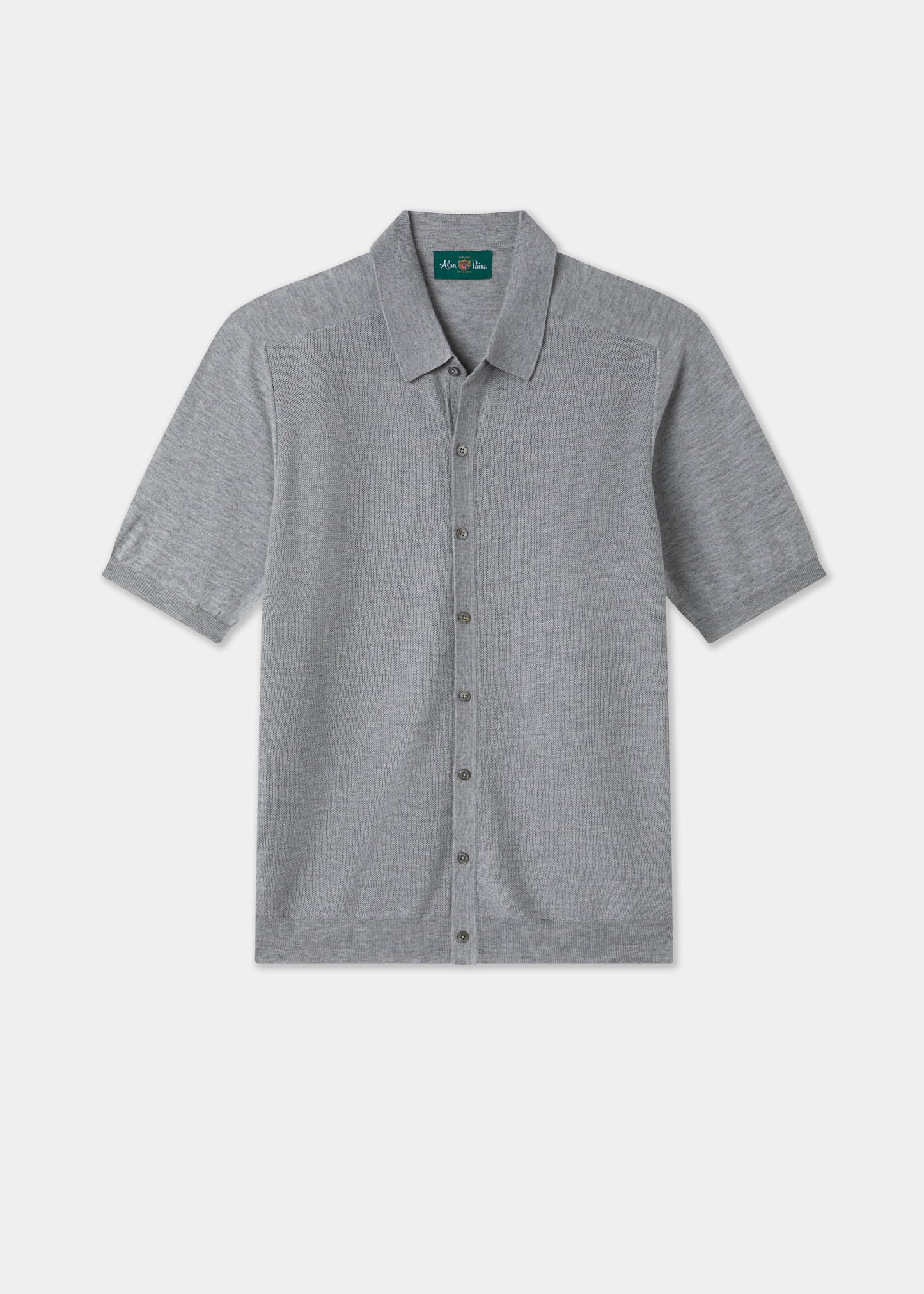 Men's Cotton Merino Shirt in Light Grey