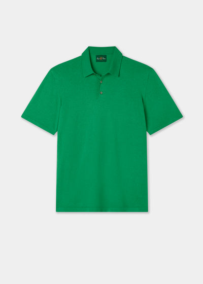 Men's Cotton Polo Shirt in Bright Green