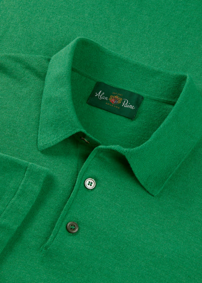 Men's Cotton Polo Shirt in Bright Green