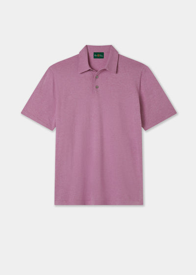 Men's Cotton Polo Shirt in Light Purple