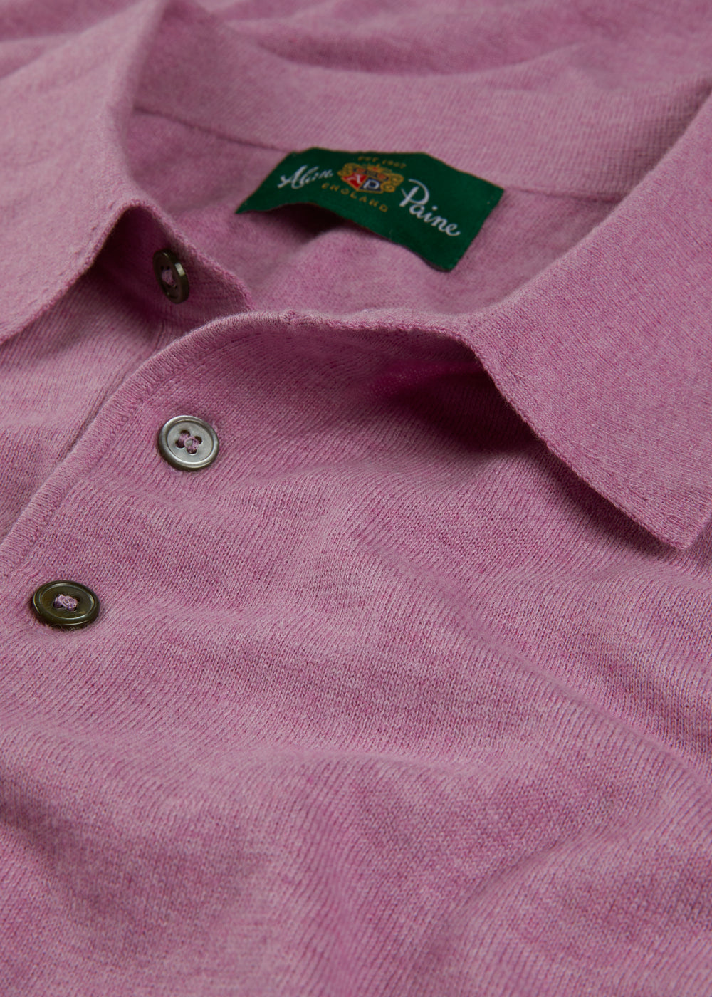 Men's Cotton Polo Shirt in Light Purple