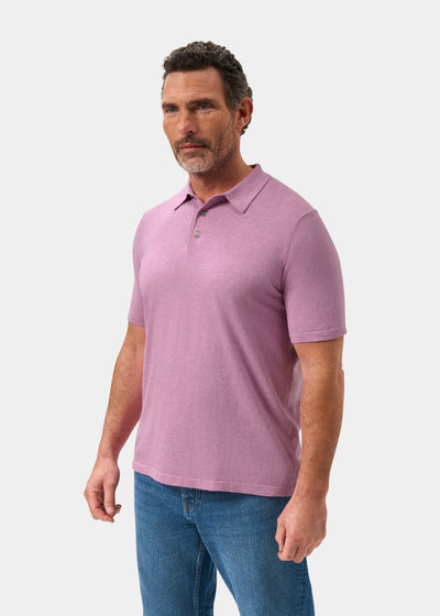 Men's Cotton Polo Shirt in Light Purple