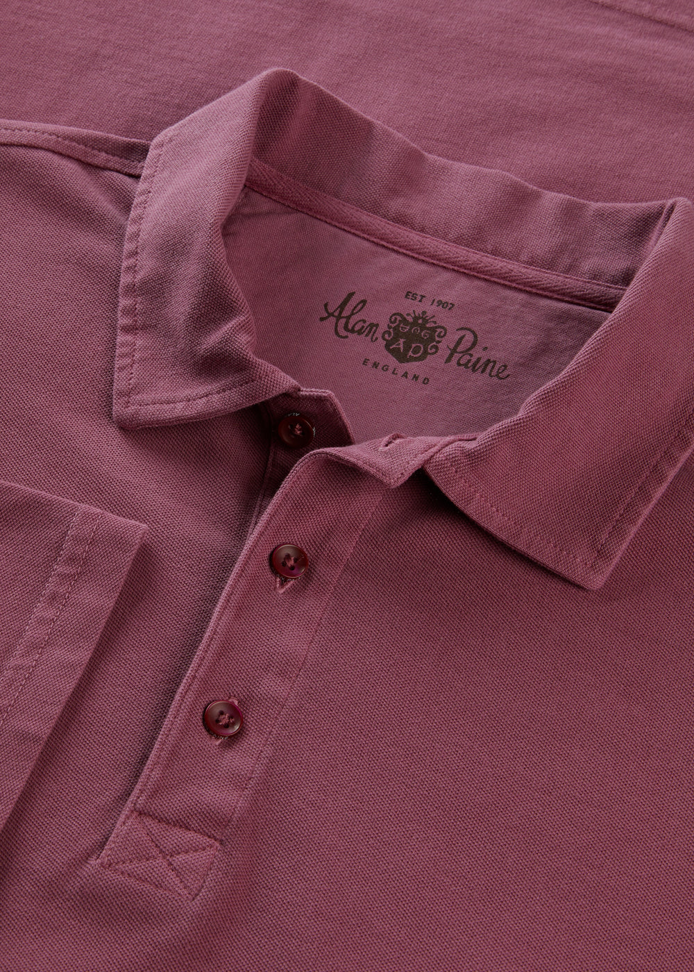 Men's Pique Cotton Polo Shirt in Red