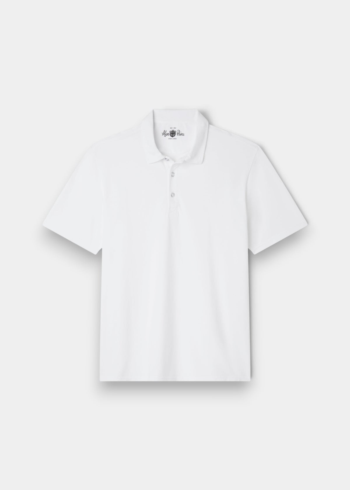 Polo de Piqué Lavado 100% Algodón Weymouth en Blanco - Corte Regular