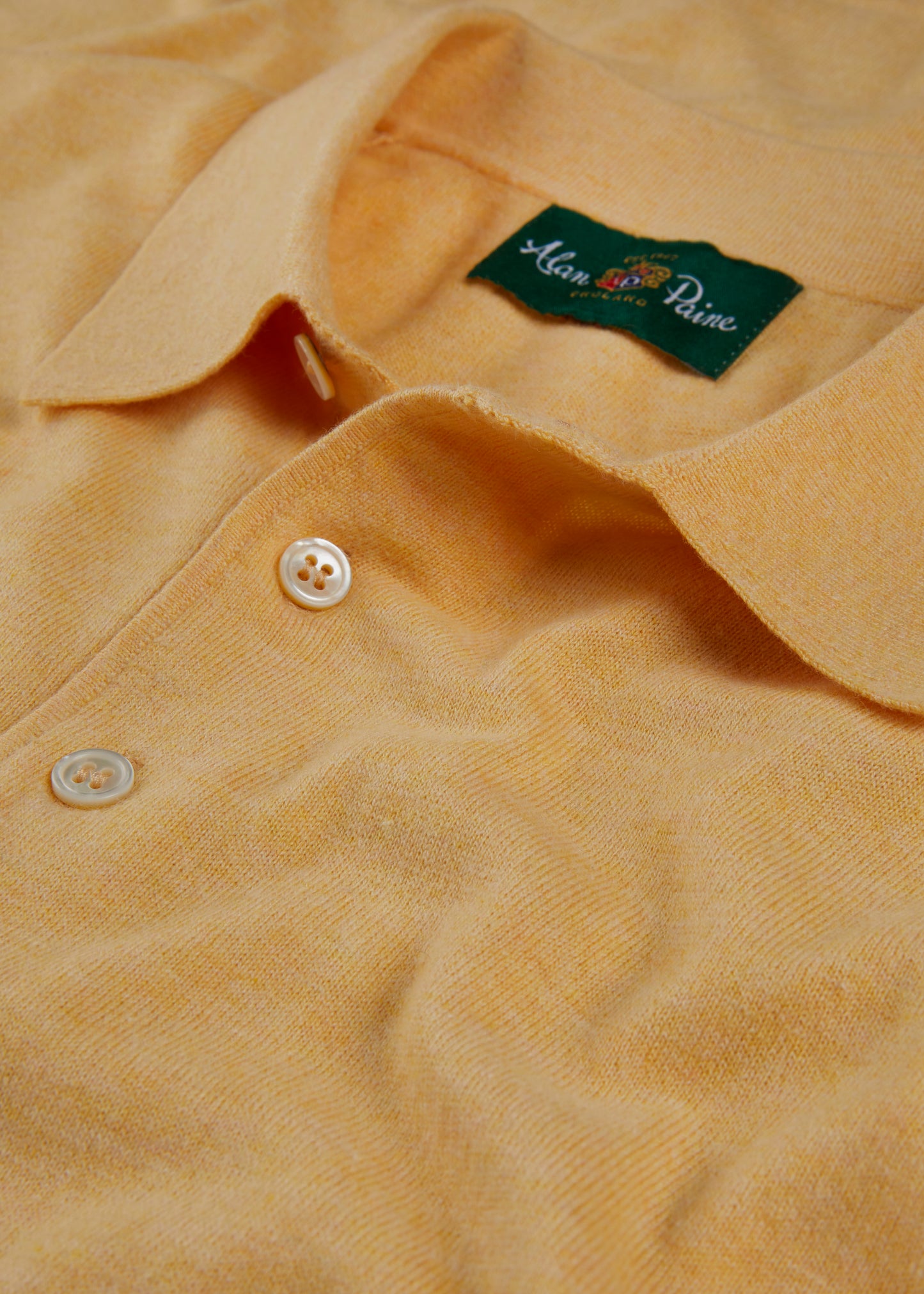 Men's Cotton Polo Shirt in Yellow