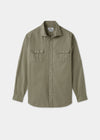 Mens Cotton Long Sleeve Shirt in Green