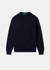 Men's Geelong Wool Crew Neck Jumper in Dark Navy