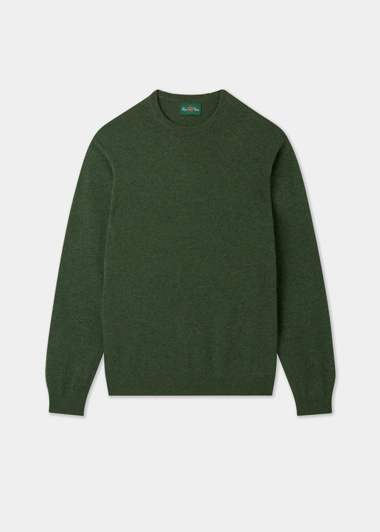 Men's Geelong Wool Crew Neck Jumper in Rosemary