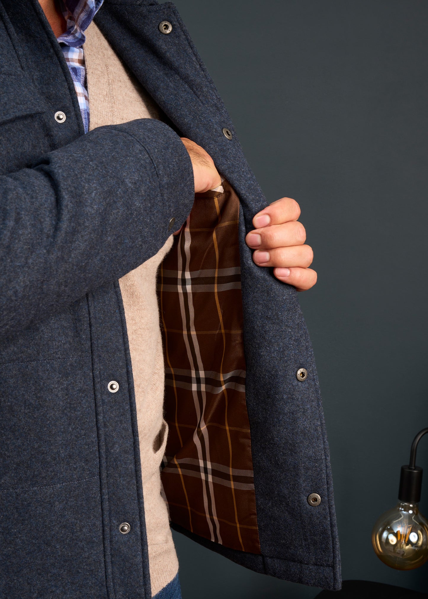 Mens-Knitted-Quilted-Shacket-Navy
