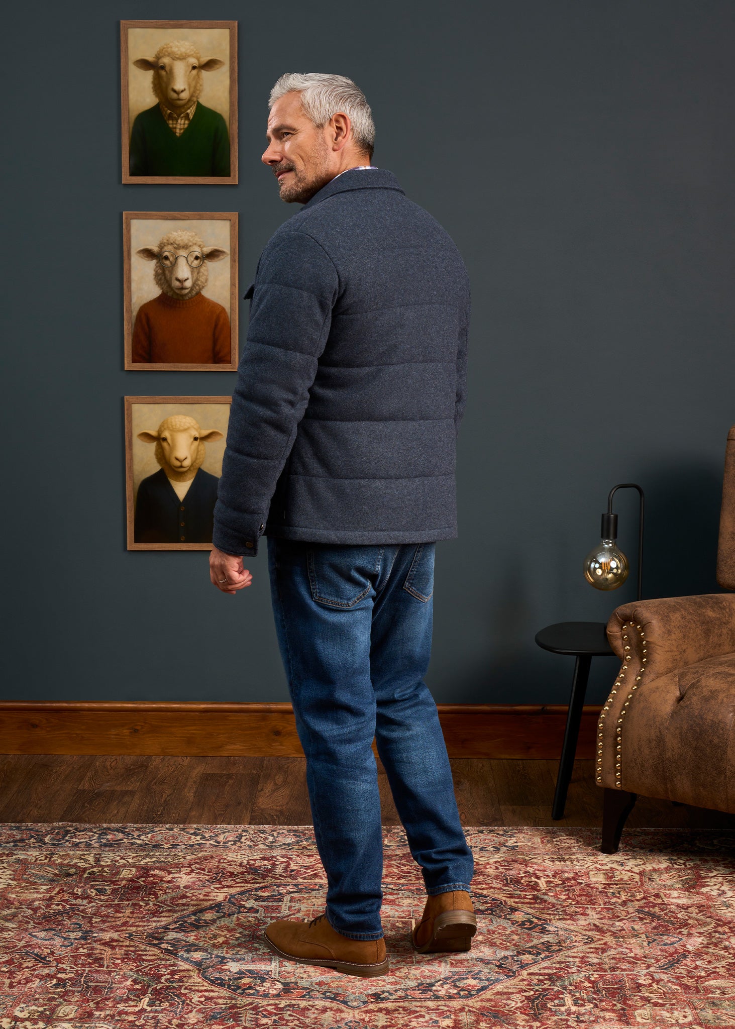 Mens-Knitted-Quilted-Shacket-Navy