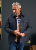 Mens-Knitted-Quilted-Shacket-Navy