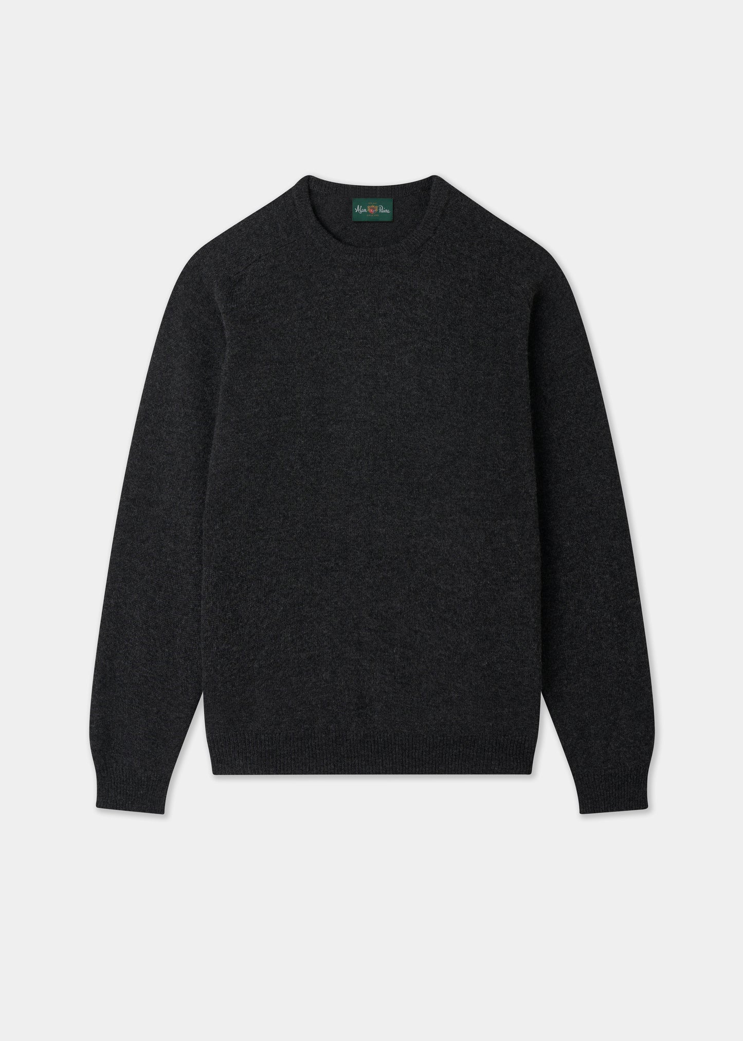 Men's Lambswool Crew Neck Jumper in Charcoal