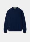 Men's Lambswool Crew Neck Jumper in Indigo