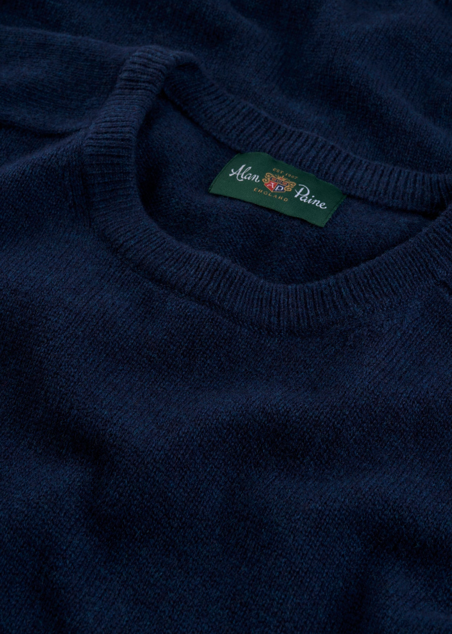 Men's Lambswool Crew Neck Jumper in Indigo
