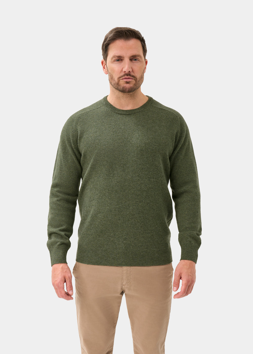 Men's Lambswool Crew Neck Jumper in Landscape