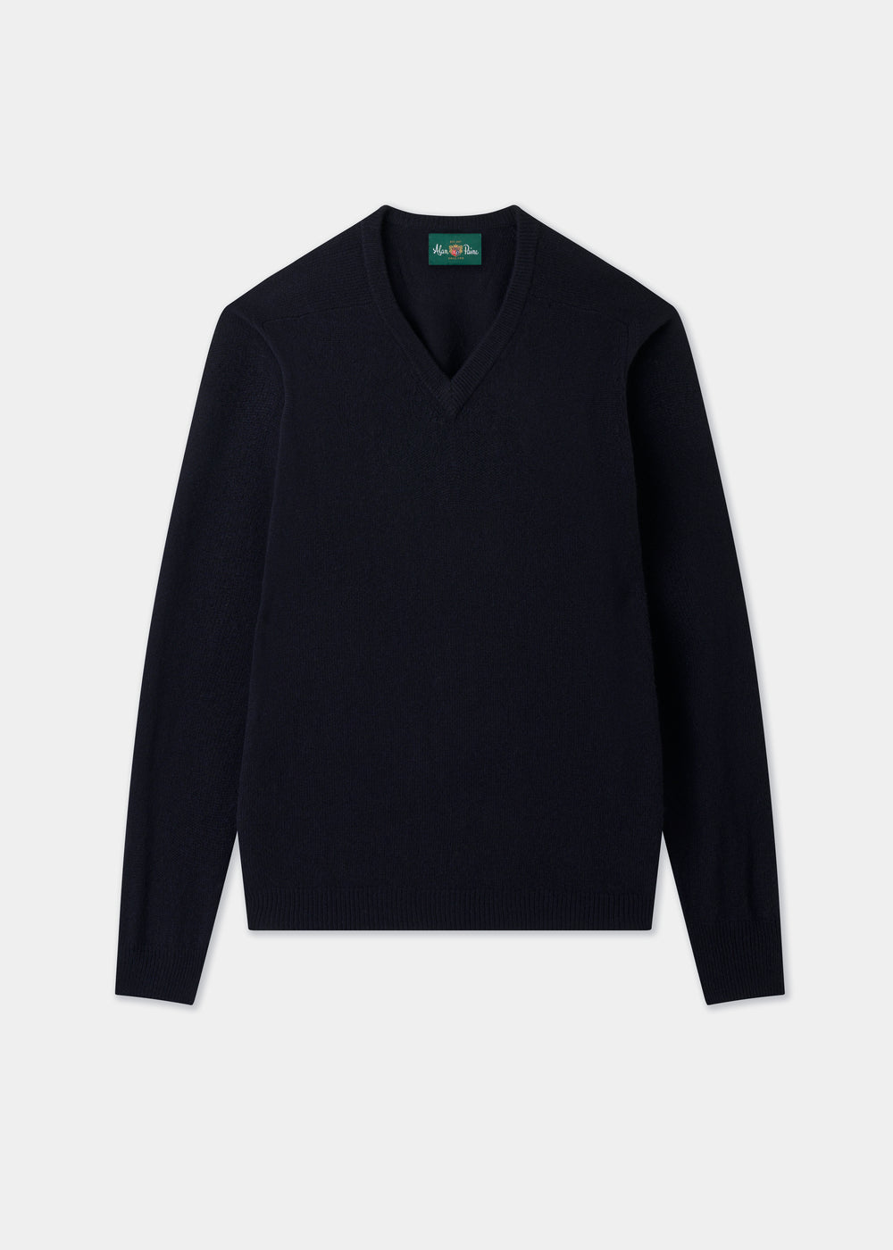 Men's Lambswool Vee Neck Jumper in Navy