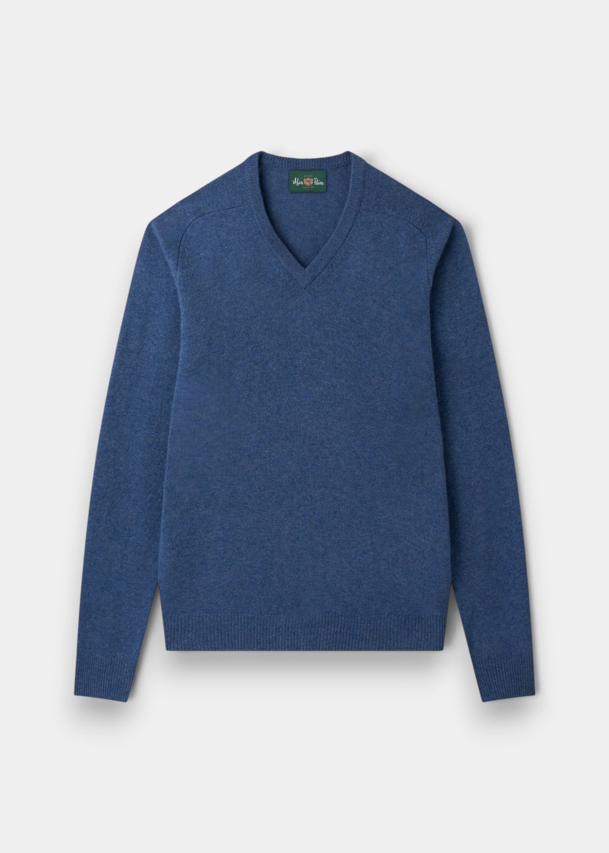 Men's Lambswool Vee Neck Jumper in Rhapsody