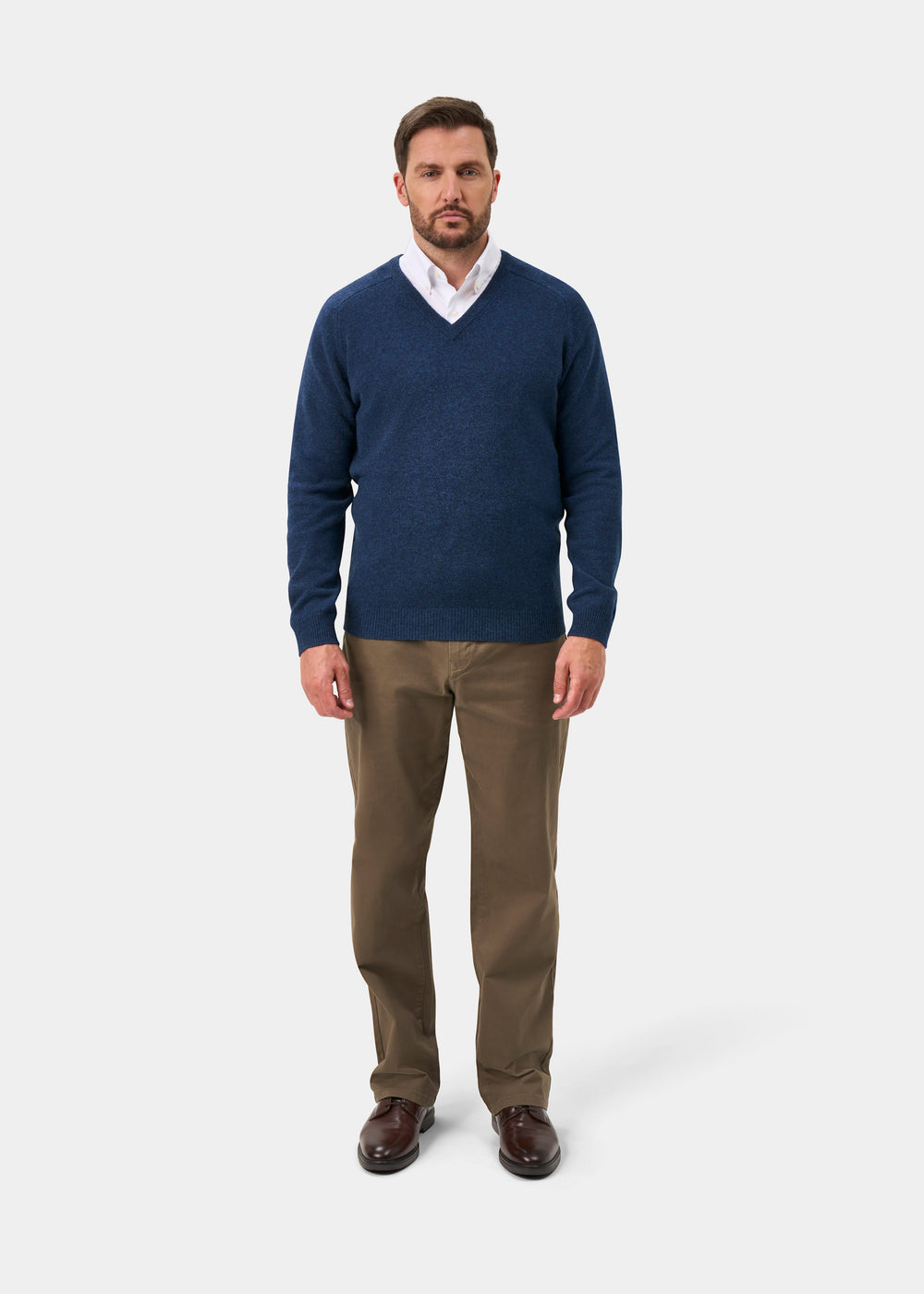 Kilsyth Lambswool V-Neck Jumper In Rhapsody - Regular Fit