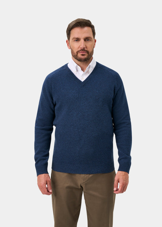 Kilsyth Lambswool V-Neck Jumper In Rhapsody - Regular Fit