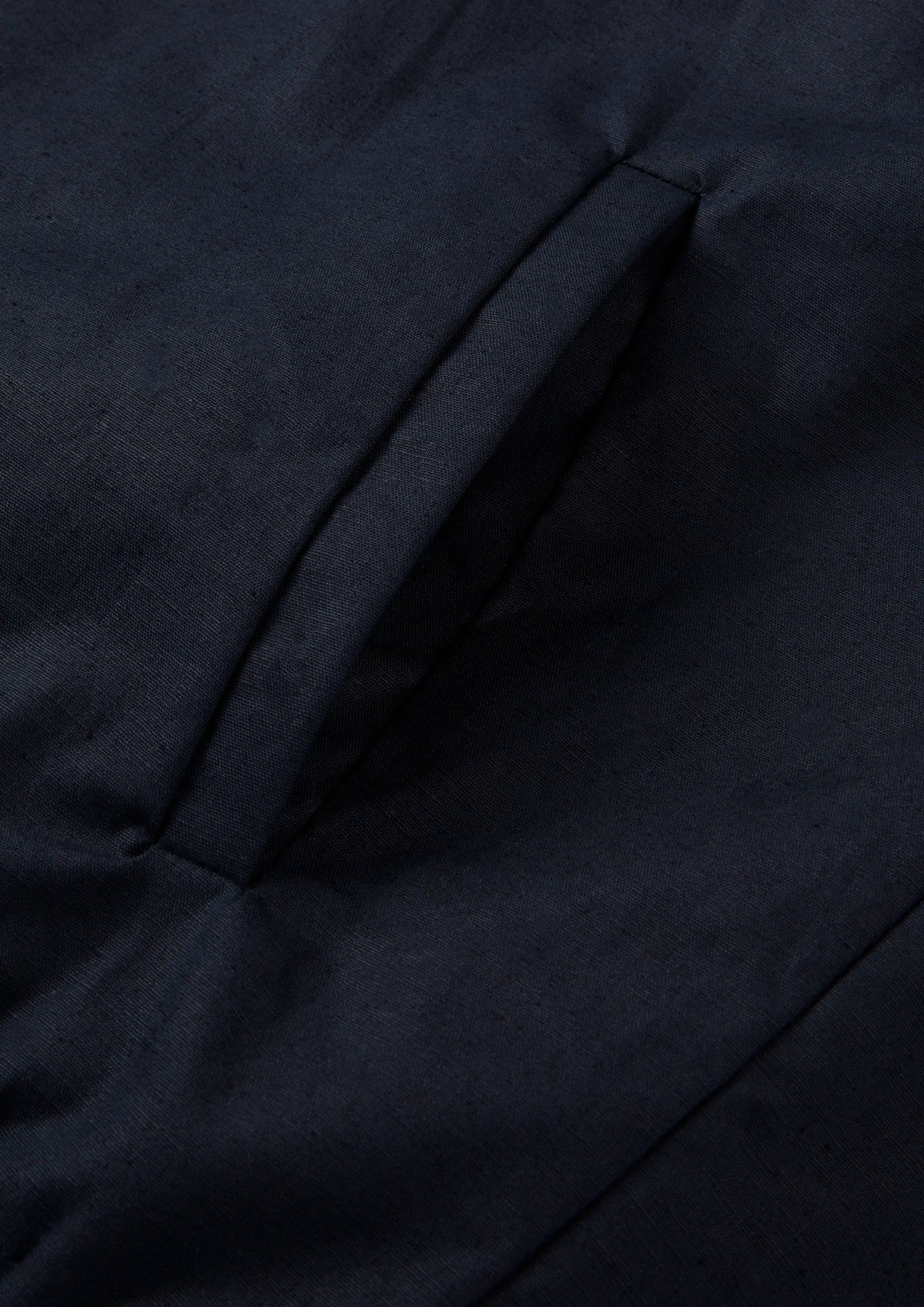 Men's Linen Cotton Bomber Jacket in Navy