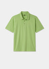 Men's Pique Cotton Polo Shirt in Green