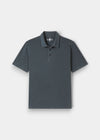 Tutbury Cotton Faded Dye Polo Shirt In Navy - Regular Fit