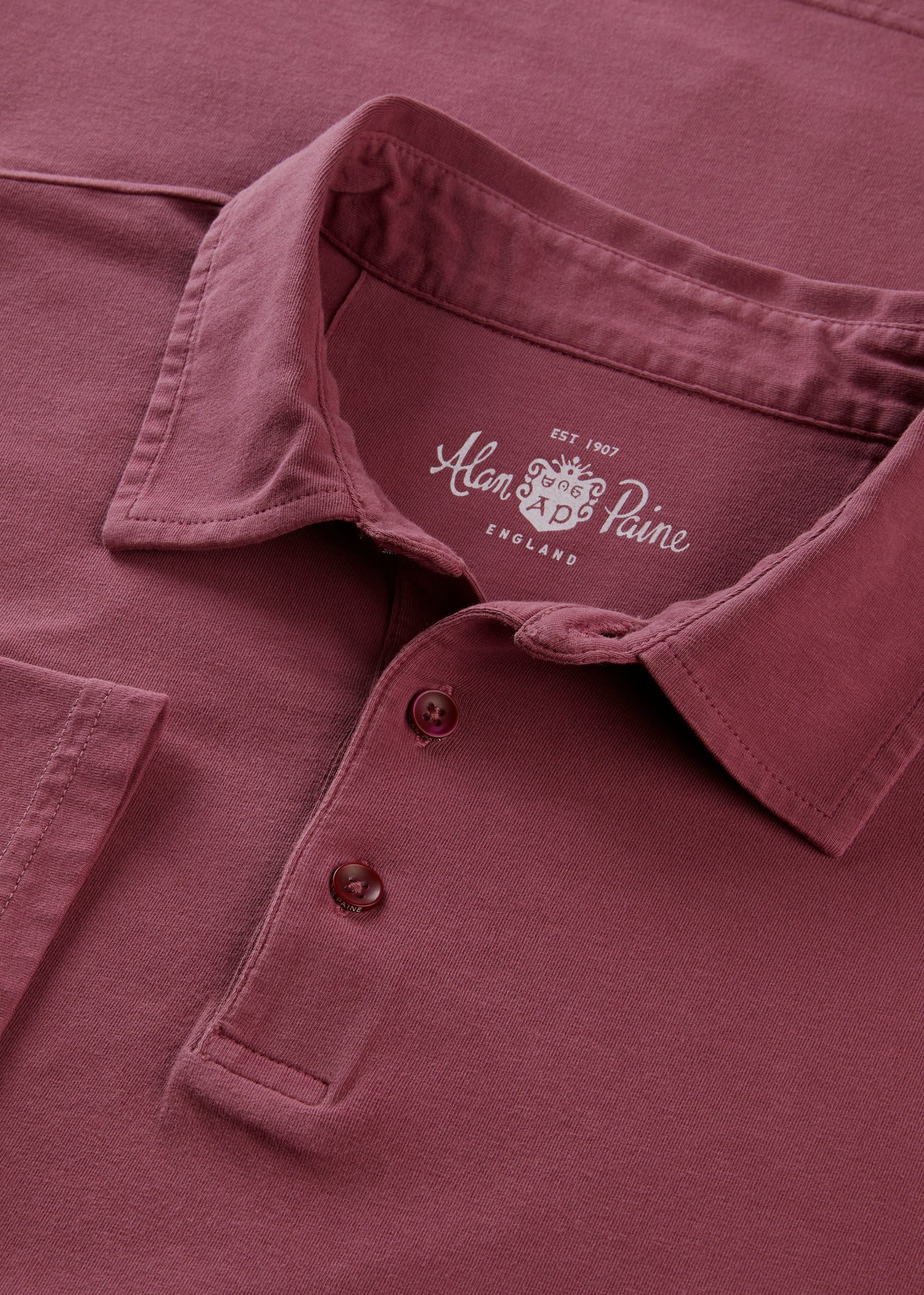 Men's Pique Cotton Polo Shirt in Red