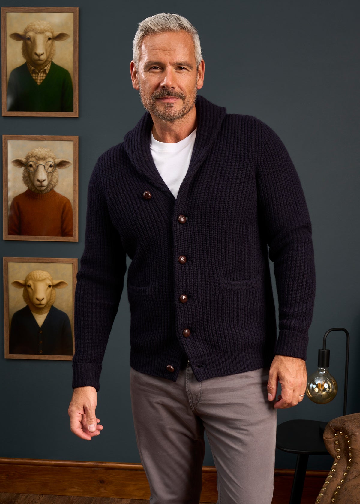 Mens-Swawl-Collar-Cardigan-Navy