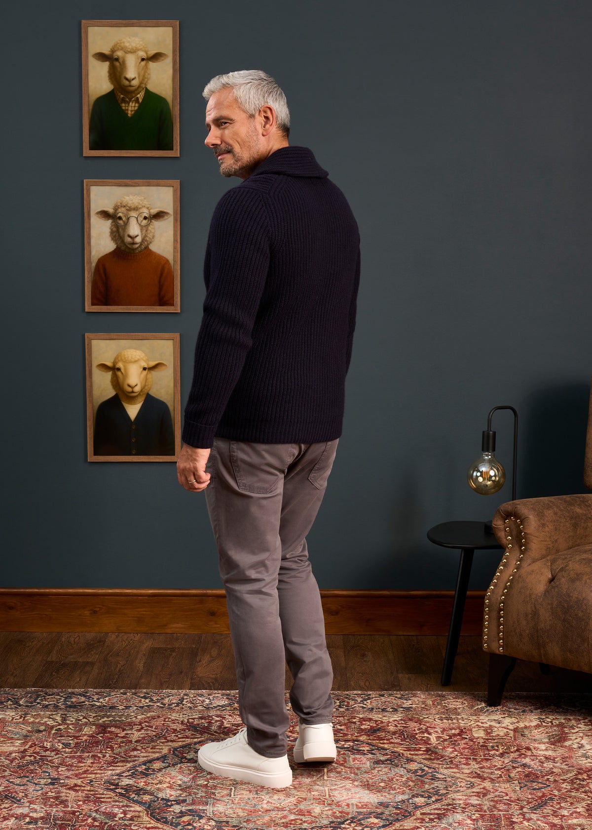 Mens-Swawl-Collar-Cardigan-Navy