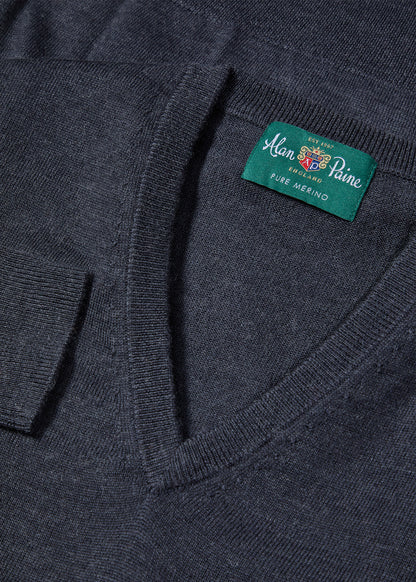Millbreck Jersey de Lana Merino para Hombre en Color Carbón - Ajuste Regular