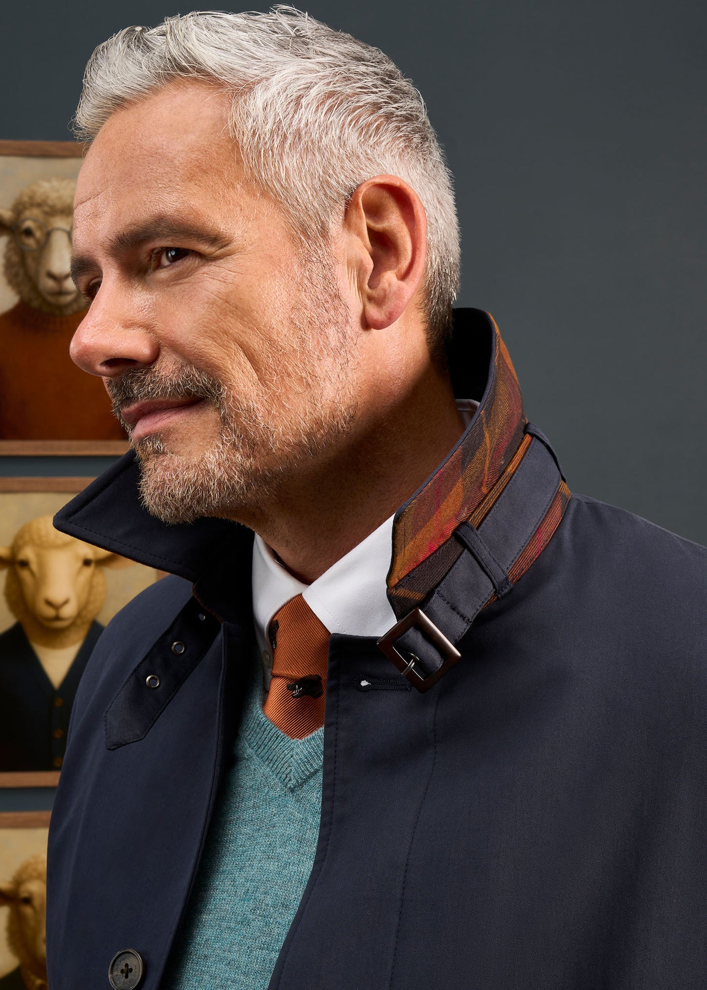 Mistfield Navy Raincoat