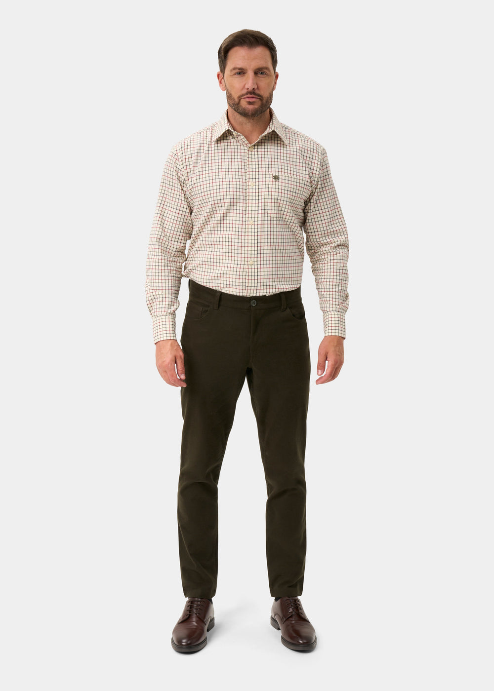 Pantalones de molesquín para hombre Southoak en color oliva - Corte regular