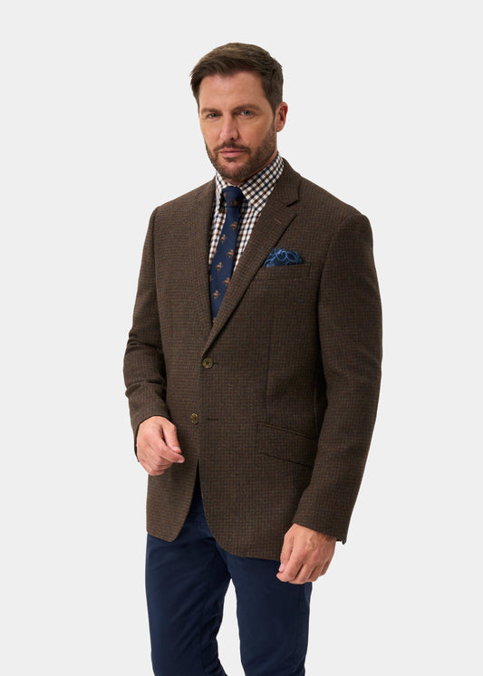 Blazer Surrey para hombre de tweed con forro repelente al agua en color Bramble - Corte regular