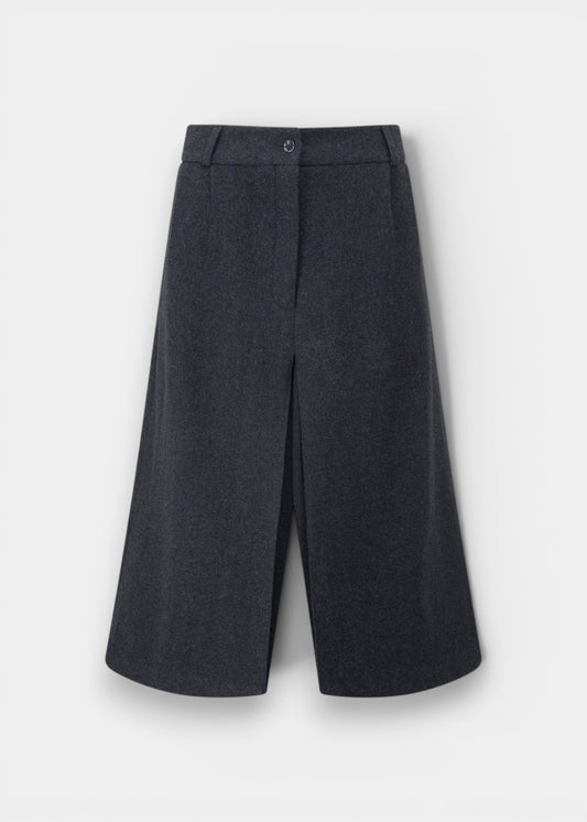 Surrey Ladies Tweed Water Repellent Culottes in Blue  -  Regular Fit