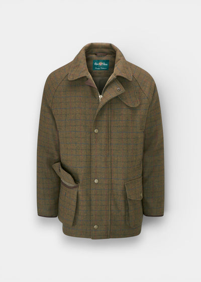 Surrey Men's Tweed Waterproof Coat in Moor  -  Shooting Fit