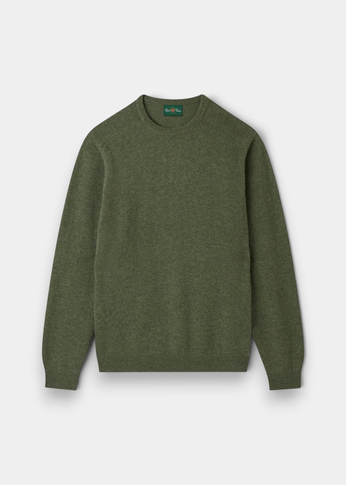 The Dorset Lambswool Crew Neck Jumper in Landscape is laid flat on a white background.