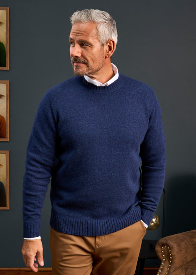 Kinnadie Supersoft Shetland Indigo Jumper