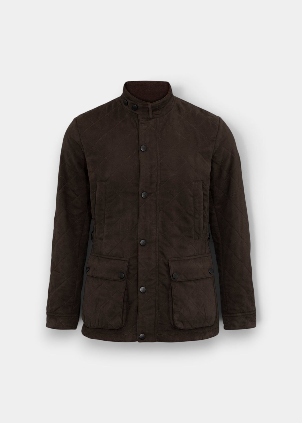 Felwell Children’s Olive Quilted Jacket, regular fit, with buttons, flap pockets, and a stand collar.