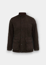 Felwell Children’s Olive Quilted Jacket, regular fit, with buttons, flap pockets, and a stand collar.