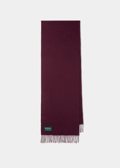 Risbury Men's Cashmere Plain Scarf In Claret