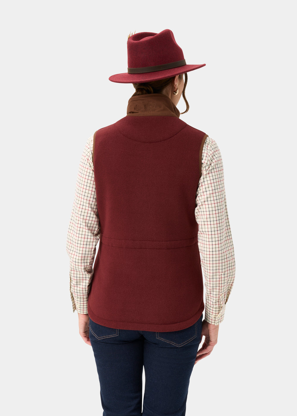 Aylsham Ladies Fleece Gilet In Bordeaux - Regular Fit