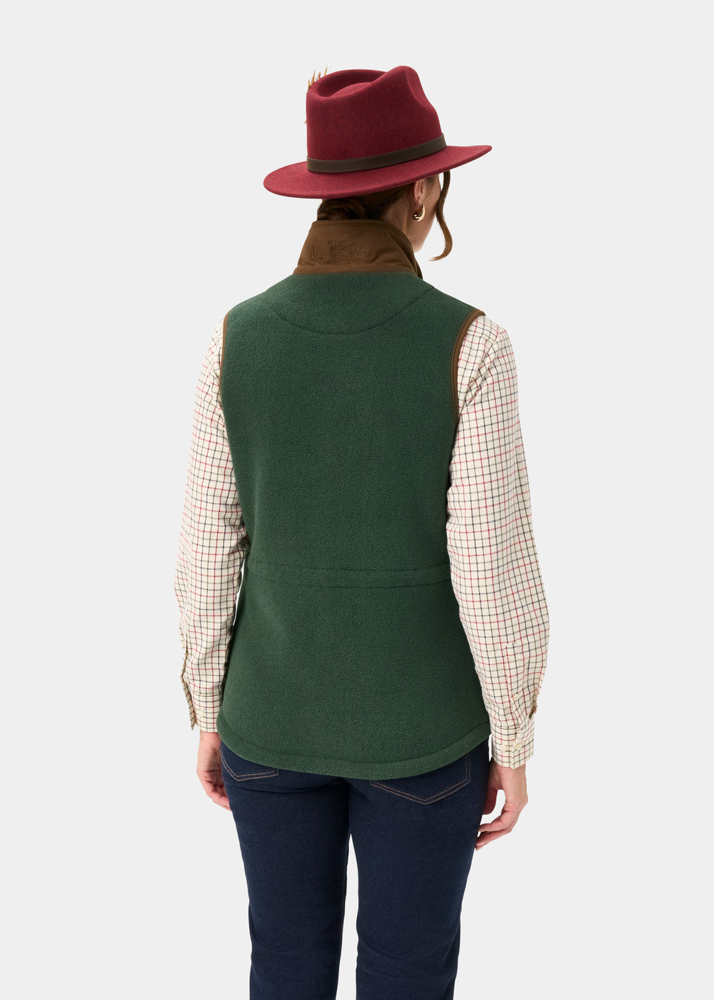 Aylsham Ladies Fleece Gilet In Evergreen - Regular Fit