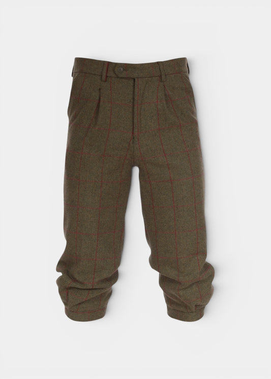 Combrook Men's Tweed Water Repellent Shooting Breeks in Sage  -  Regular Fit