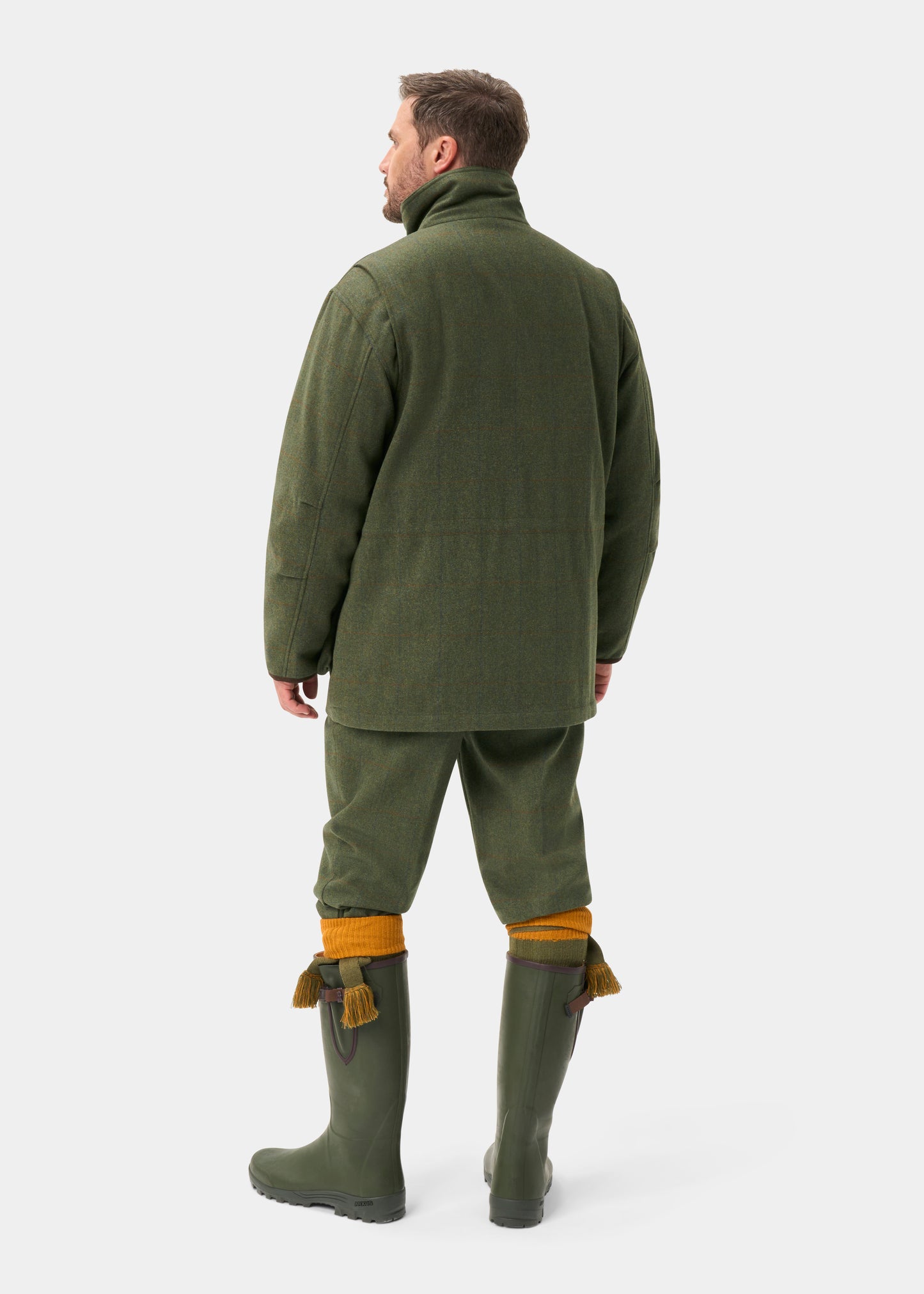 Combrook Men's Tweed Waterproof Shooting Field Coat in Mariner -  Shooting Fit