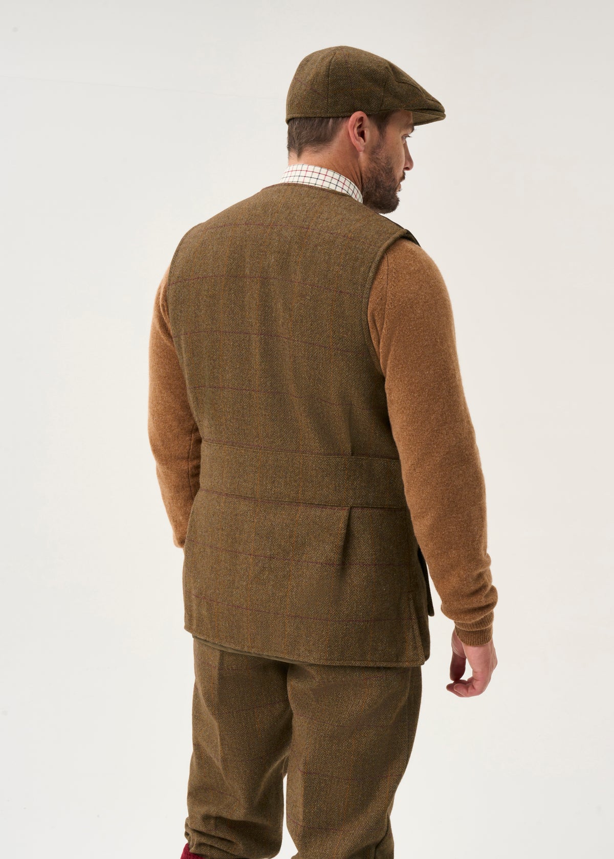 Rutland Men's Tweed Water Repellent Shooting Waistcoat in Birch -  Shooting Fit