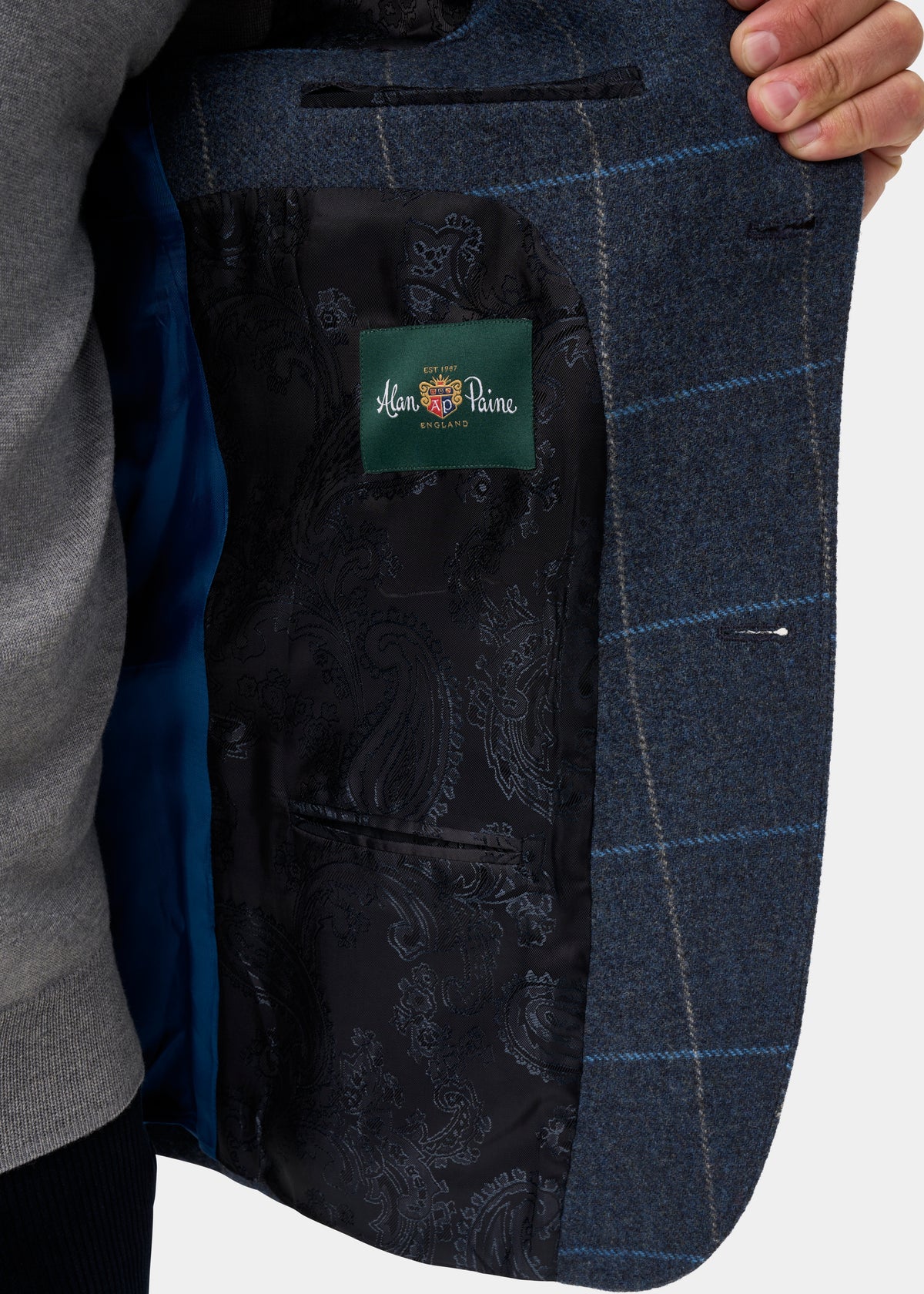 Surrey Men's Tweed Lined Blazer In Midnight Blue - Regular Fit
