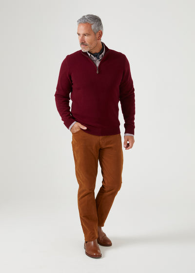 lambswool-quarter-zip-jumper-bordeaux