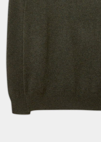 Jersey Dorset de lana de cordero para hombre en algas marinas - Corte clásico